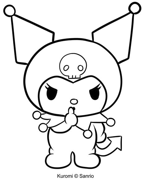 Cute Kuromi Coloring Pages Pdf to Print | Hello kitty coloring, Kitty coloring, Bunny coloring pages