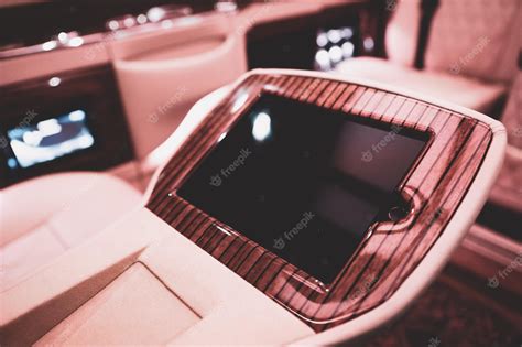 Premium Photo | Luxury modern pink car interior