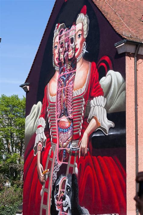 Wilhelmine- German Street Art - Bayreuth Editorial Photography - Image ...