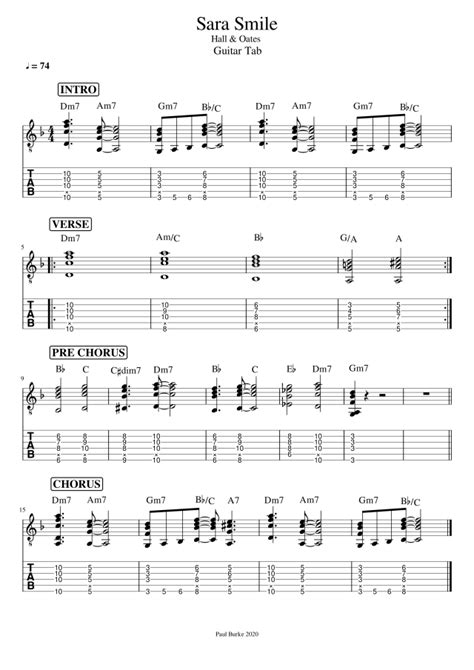 Rhythm Guitar Lesson: How To Play "Sara Smile" by Hall & Oates - Paul Burke Guitar Tuition