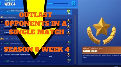 Fortnite - Outlast opponents in a single match from Stage 1 to 3 ...