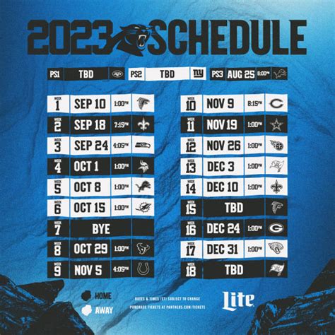 Crystal Walsh Trending: Carolina Panthers Schedule 2023-24