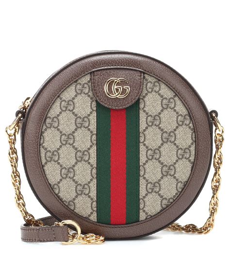 Gucci Ophidia Mini Round Shoulder Bag in Brown - Save 22% - Lyst