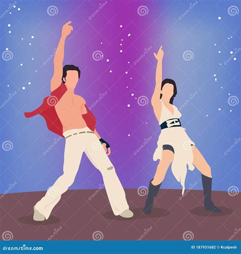 Bollywood Style Dance Performer, Dancer Vector Illustration | CartoonDealer.com #193270026