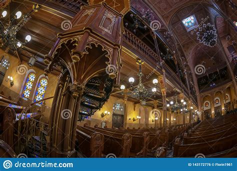 Interior of the Great Synagogue, Budapest, Hungary Editorial Photo ...