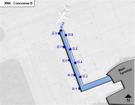 Northwest Arkansas Regional Airport XNA Concourse B Map