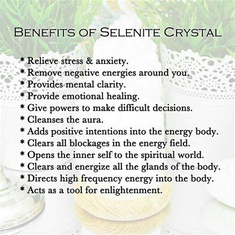 SELENITE | Crystals healing properties, Crystals, Spiritual crystals