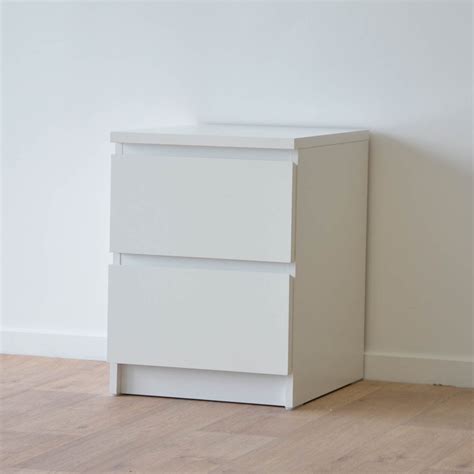 IKEA Malm 2-drawer Bedside Table, 40x48x55cm, White – Nordic Chill