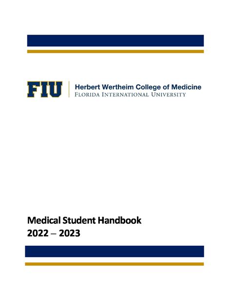 FIU MEDICAL STUDENT HANDBOOK 2022 – 2023 – Easyfynt