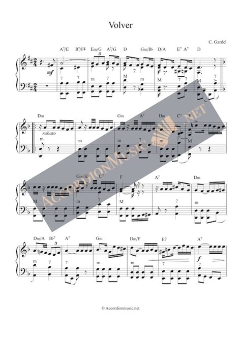 Volver - Sheet Music (PDF) - Accordionmusic.net