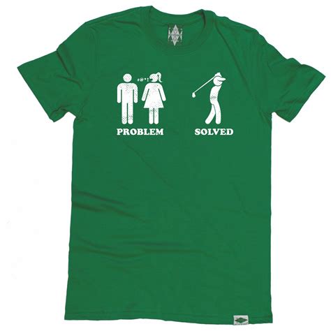 Problem Solved Golfer T-SHIRT Joke Golf Golfing Humour Funny birthday ...