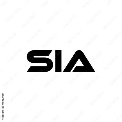 SIA letter logo design with white background in illustrator, vector logo modern alphabet font ...