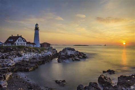 Portland Head Light at Sunrise Photograph by John Meader - Fine Art America