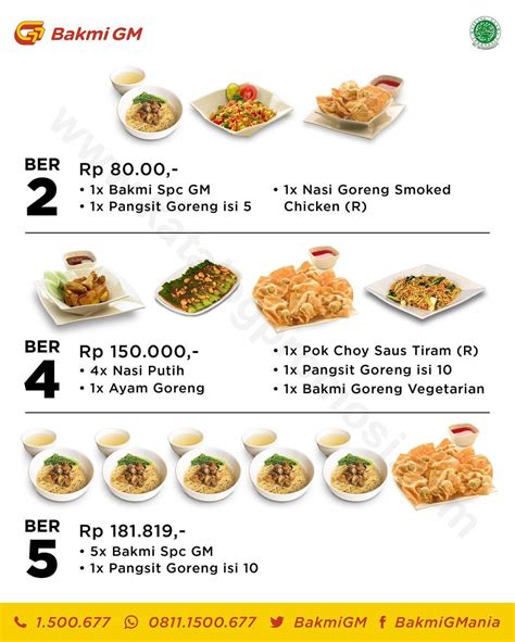 BAKMI GM Promo Makan Ber-2, Ber-4 Atau Ber-8 Harga Mulai Dari Rp 80.000*