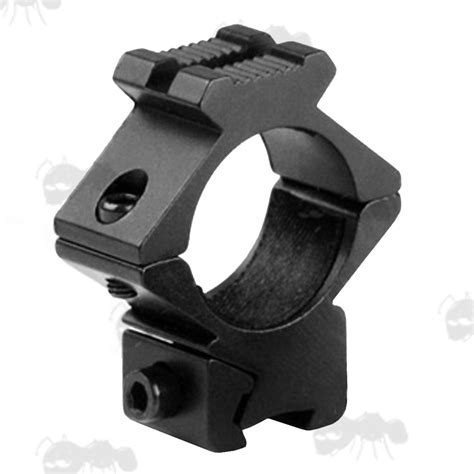 Dovetail Scope Rings with Weaver Accessory Rails - Torches & Lasers