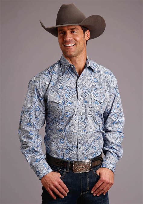 Stetson Men's ICE PAISLEY WESTERN SNAP SHIRT