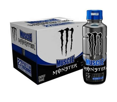 Muscle Monster Energy Protein Shake Drink 15 Oz (Pack of 12) - Vanilla for sale online | eBay