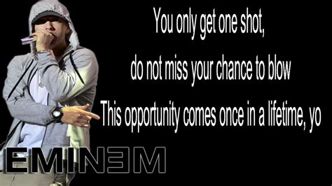 EMINEM - LOSE YOURSELF (LYRICS) - YouTube