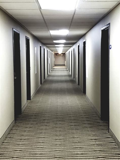 This hallway in my office building : oddlyterrifying