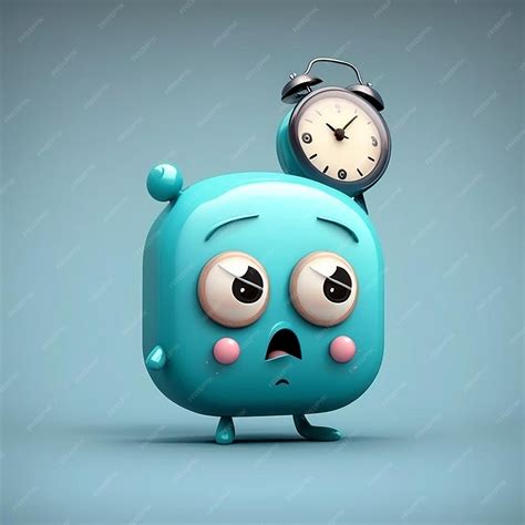 Premium Photo | Cartoon alarm clock character illustration using generative ai