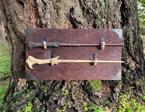 Harry Potter Ancient Wand Wall Display Mount 2x Wand | Etsy