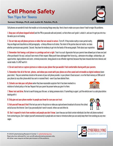 Cell Phone Safety: Top Ten Tips for Teens