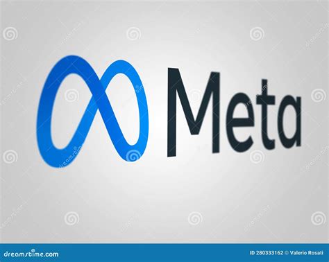 Meta Platforms Logo on a White Background Editorial Photography ...