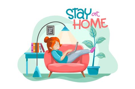 Stay at Home - Illustration Grafik Von Olexstudio · Creative Fabrica