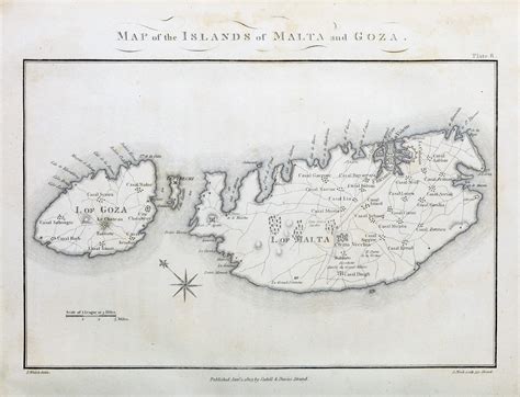 Large scale old map of Malta and Gozo with roads and cities - 1803 | Malta | Europe | Mapsland ...