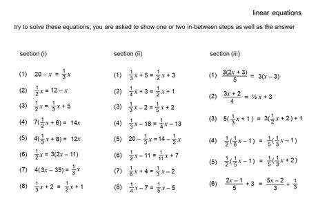 MEDIAN Don Steward mathematics teaching: harder linear equations