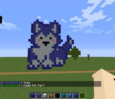 Minecraft Wolf Pixel Art Template