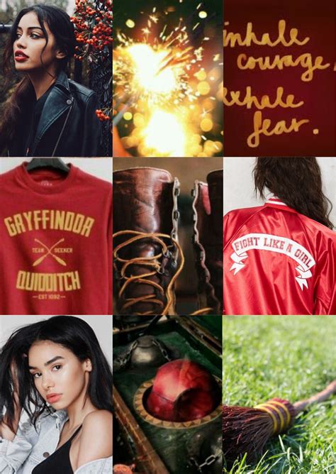 Alicia Spinnet Aesthetic inspiration Harry Potter gryffindor mood board Harry Potter Gryffindor ...