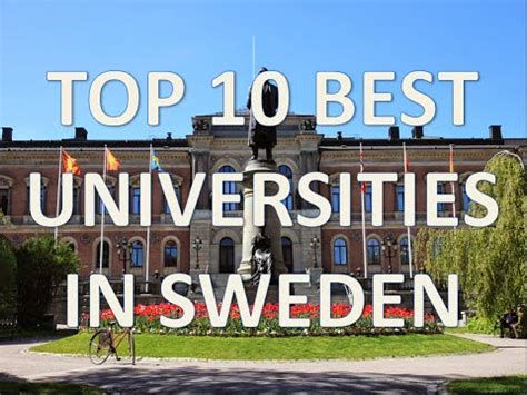 Top 10 Best Universities In Sweden/Top 10 Mejores Universidades De ...