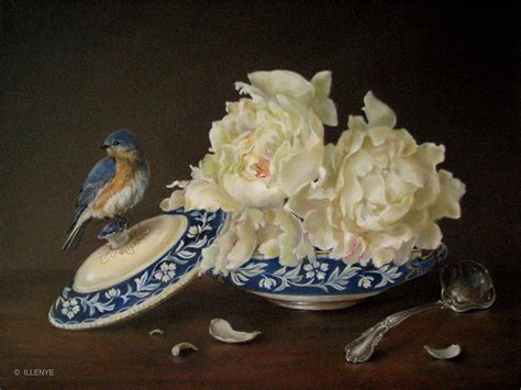 Daily Painters of Michigan: JEANNE ILLENYE grandmother's treasures classical floral bird ...