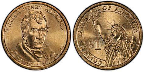 2009-D $1 William Henry Harrison Position B (Regular Strike) Presidential Dollars - PCGS CoinFacts