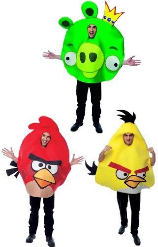 Angry Bird Costume and Toy: Angry Birds - Green King Pig,Yellow Bird ...