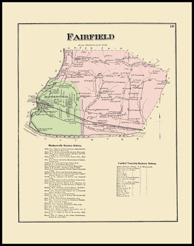 Historic Maps and Drawings, #16 Fairfield Township (John Pritiskutch Reproductions)