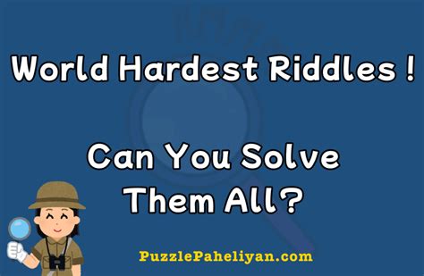 The Hardest Riddles In The World With Answers - Puzzle Paheliyan