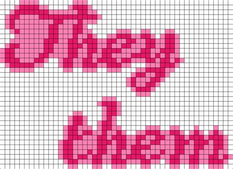Pink Pronouns Part 3 Perler Bead Pattern | Bead Sprites | Misc Fuse Bead Patterns