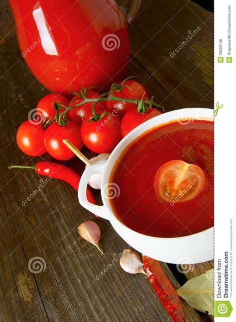 Tomato sauce and spices stock image. Image of cuisine - 39525149