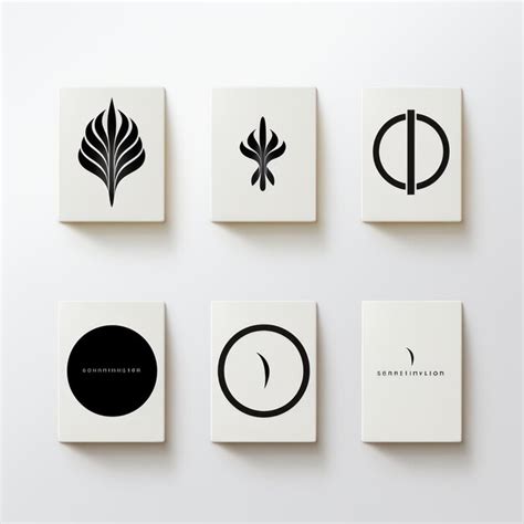 Premium AI Image | Minimalistic Logo Design and Variations on White ...