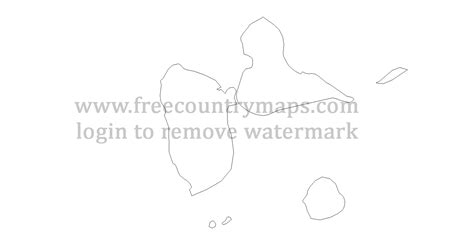 Outline maps of Guadeloupe : Vector and gif map for YouTube