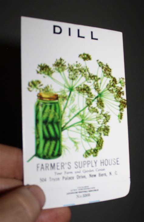 Lot of 8 Vintage Unused Herb Seed Packs; Farmer's Supply House, New Bern, NC; Old Stock! Never Used!