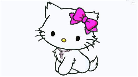 Cute Hello Kitty drawing, cute drawing HD wallpaper | Pxfuel