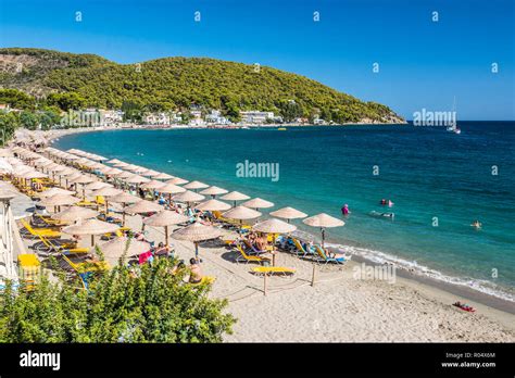 Beach on Poros Island, Saronic Island, Aegean Coast, Greek Islands ...