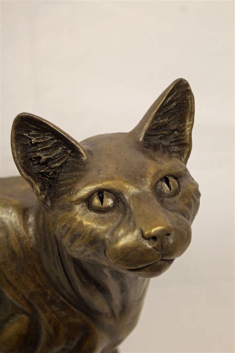 bronze resin Happy Cat - Pippa Hill Animal Sculpture