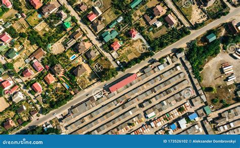 Aerial View of Poor and Rich Houses in Erope Stock Photo - Image of ...