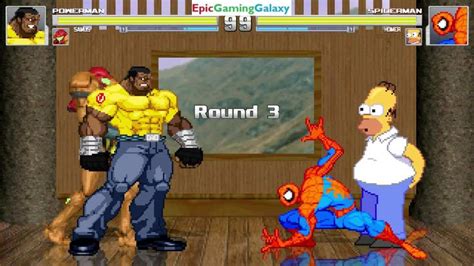 Spider-Man And Homer Simpson VS Power Man And Samus Aran In A MUGEN ...