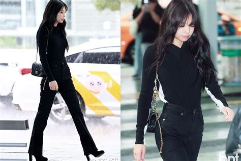 BLACKPINK's Jennie slays airport fashion in stylish bangs and Chanel ...