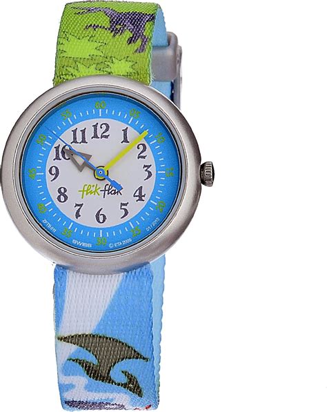 Swatch Kids' ZFTB011-STD Quartz Blue Dial Dinosaur Theme Watch: Amazon.ca: Watches